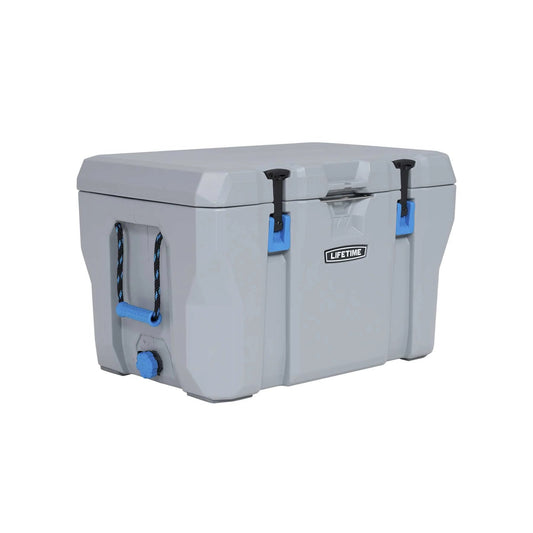 77Qt Bear-Resistant Camping Cooler, Premium High Performance, Ice Retention, Hard Side Cooler, Light Gray